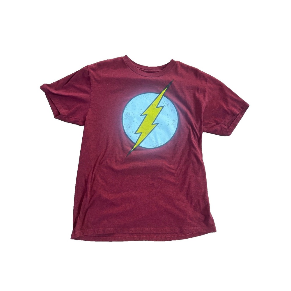 The Flash T Shirt Men Large Red DC Comics Superhero Lightning Bolt Graphic Tee